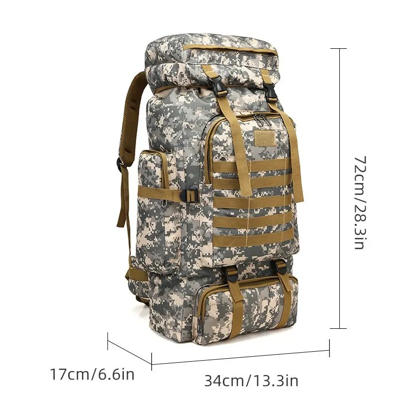 Sac à dos de Camouflage pour hommes, grande capacité, étanche, militaire, voyage, randonnée – Image 2