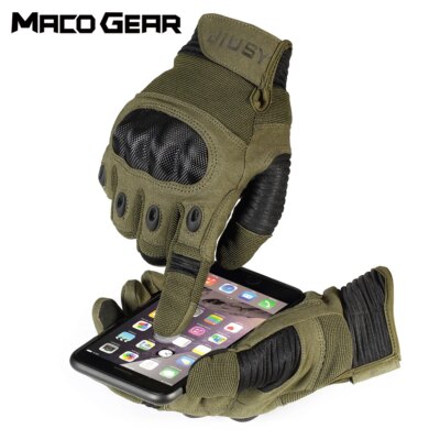 Gants à écran tactile tactique doigt complet, mitaines de chasse pour hommes, militaire, équitation