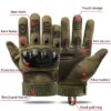 Gants militaires tactiques doigt complet pour hommes, écran tactile, Paintball Airsoft