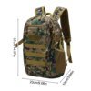 Sac à dos de camping étanche unisexe, militaire, DulArmy, Molle Rucksack