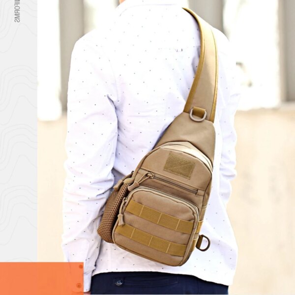 Pochette Bandoulière Tactique Militaire en Nylon pour Homme, Accessoire Sac à Dos pour le Plein Air, Randonnée, Chasse, Camping, Pêche ou Trekking – Image 6