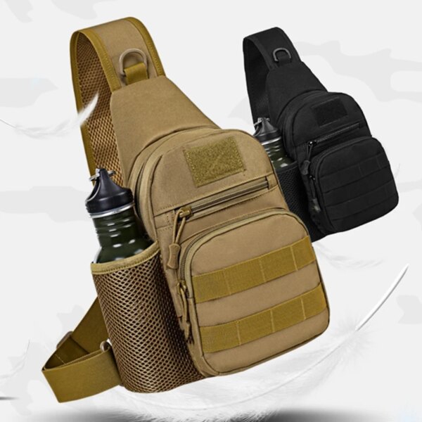 Pochette Bandoulière Tactique Militaire en Nylon pour Homme, Accessoire Sac à Dos pour le Plein Air, Randonnée, Chasse, Camping, Pêche ou Trekking – Image 2
