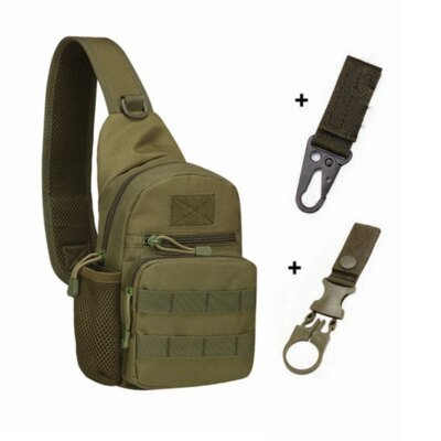 Pochette Bandoulière Tactique Militaire en Nylon pour Homme, Accessoire Sac à Dos pour le Plein Air, Randonnée, Chasse, Camping, Pêche ou Trekking