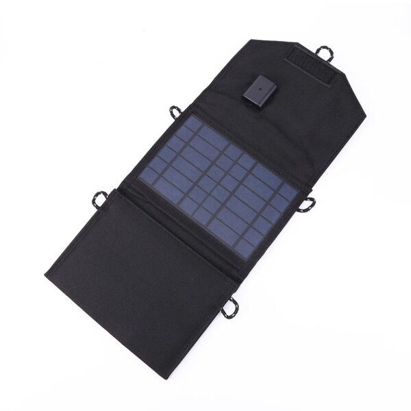 Panneau solaire pliable 30W, 5V/12V, USB, chargeur de batterie Portable pour téléphone Portable, batterie externe, lampe de Camping avec mousqueton – Image 4