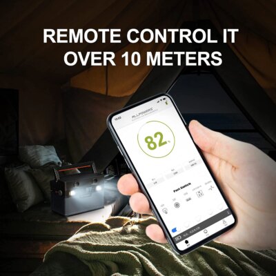 ALLPOWERS-Générateur solaire portable 110V/220V, alimentation de secours d'urgence mobile avec chargeur de panneau solaire pliable 18V