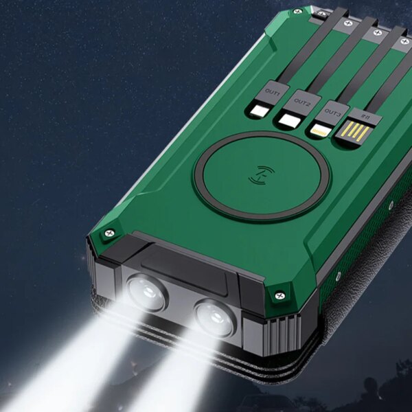 Panneaux solaires portables avec chargeur de batterie, batterie externe pour téléphone, banque d'alimentation pour camping en plein air, USB, 20000mAh, 12V, 5V