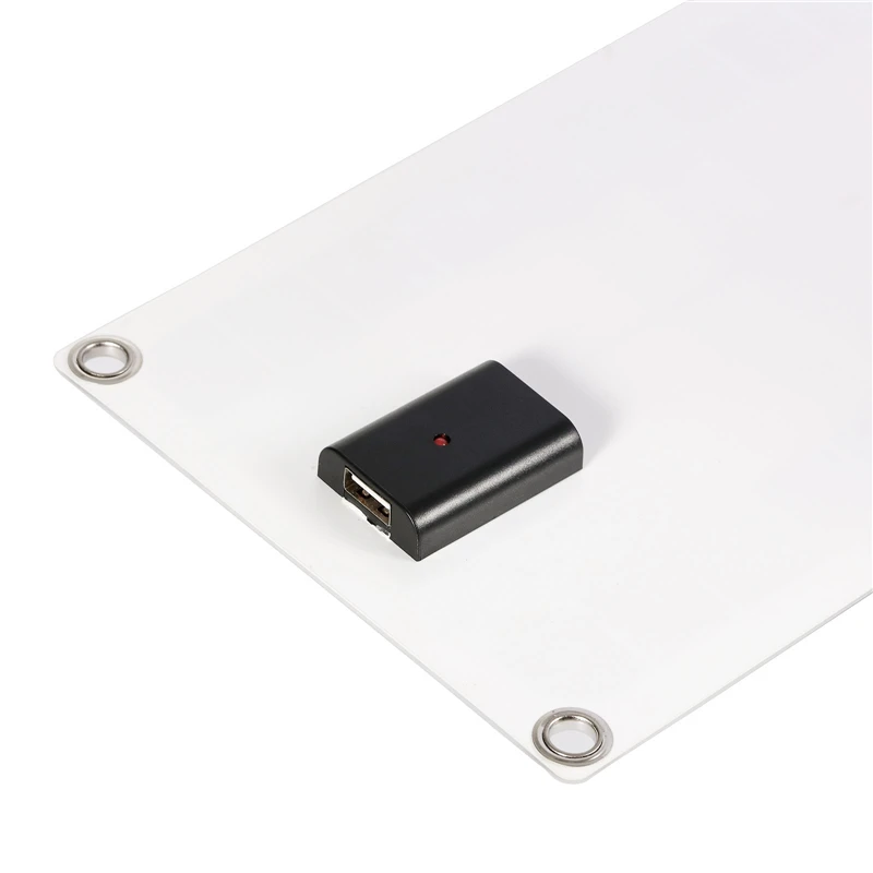 Kit de panneau solaire USB 5V, 20W, système de chargeur de batterie de randonnée en plein air, invitation pour téléphone portable, montre de banque d'alimentation – Image 5