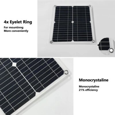 18230-242760.jpg Panneau Solaire Flexible 500W, 12V, Chargeur de Batterie pour Touriste, USB avec Contrôleur 10A-60A, Cellules Solaires, Banque d'Alimentation pour Téléphone, Voiture, Yacht, Montres