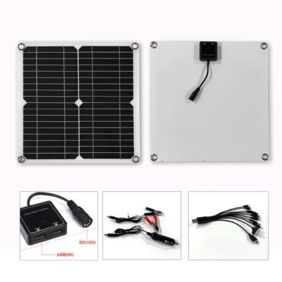 18230-33a456.jpg Panneau Solaire Flexible 500W, 12V, Chargeur de Batterie pour Touriste, USB avec Contrôleur 10A-60A, Cellules Solaires, Banque d'Alimentation pour Téléphone, Voiture, Yacht, Montres