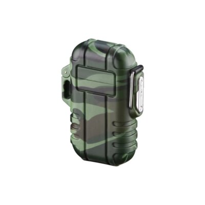 Briquet d'extérieur gonflable et explosif, imperméable, coupe-vent, flamme bleue, droit dans la lanière de Camouflage, Portable