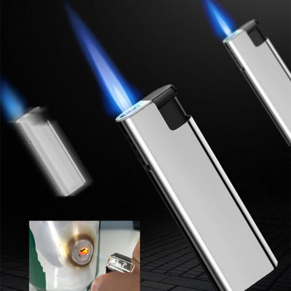 Briquet à Jet à Flamme Bleue avec Coque D.lique, Résistant au Vent, Accessoires de struction ée pour Camping en Plein Air, Renard, Nouvelle Collection 2023 – Image 4