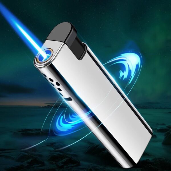 Briquet à Jet à Flamme Bleue avec Coque D.lique, Résistant au Vent, Accessoires de struction ée pour Camping en Plein Air, Renard, Nouvelle Collection 2023