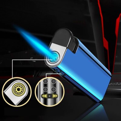 18325-979bfc.jpg Briquet à Jet à Flamme Bleue avec Coque D.lique, Résistant au Vent, Accessoires de struction ée pour Camping en Plein Air, Renard, Nouvelle Collection 2023