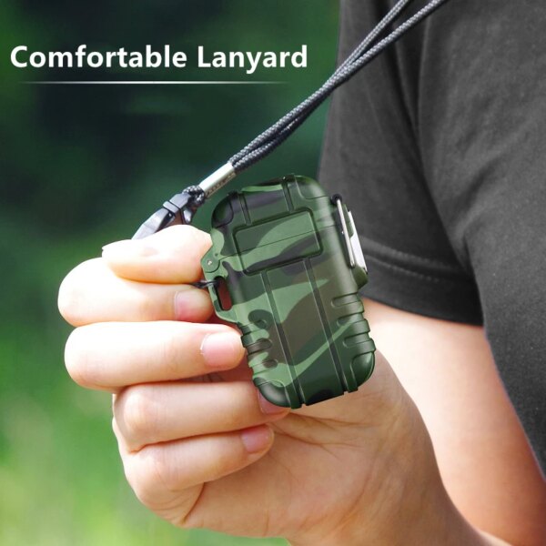 Briquet à gaz butane à flamme bleue foncée portable, lanière étanche pour pataugeoire de camping en plein air, accessoires pour fumeurs de cigares, gadgets, 2 feux – Image 2