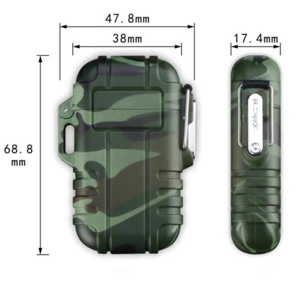 Briquet à gaz butane à flamme bleue foncée portable, lanière étanche pour pataugeoire de camping en plein air, accessoires pour fumeurs de cigares, gadgets, 2 feux – Image 6