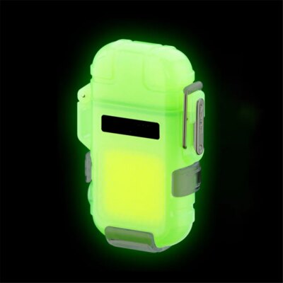 Briquet électrique étanche pour touristes, lumière COB, charge de type C, camping en plein air, barbecue