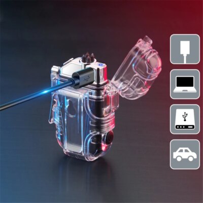 Briquet électrique étanche pour touristes, lumière COB, charge de type C, camping en plein air, barbecue