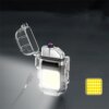 Briquet électrique étanche pour touristes, lumière COB, charge de type C, camping en plein air, barbecue