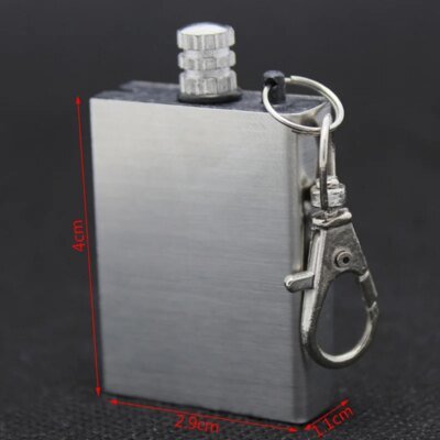 18539-53f78b.jpg Briquet portable en acier inoxydable avec porte-clés, allumette sans carburant, feu continu, cadeau d'anniversaire pour hommes, accessoires