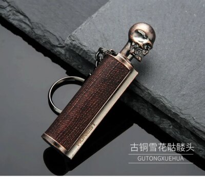 Briquet à kérosène en métal pour homme, porte-clés en continu, coupe-vent, étanche, camping, survie en plein air, gadget de ville, nouveau