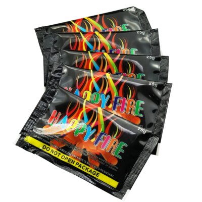 18794-ffeafa.jpg Sachets de poudre de flamme de feu de joie coloré magique, tour de pyrotechnie, camping en plein air, randonnée, outils de survie, flammes, 10g, 15g, 25g, 30g