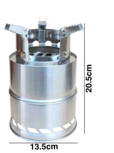 Mini portable ultra - léger extérieur coupe - vent pliant cuisinière brûleur de cuisine en acier inoxydable pique - nique cuisine sac à dos Camping voyage randonnée chasse survie four charbon de bois poêle à bois