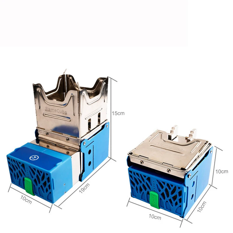 ExtĂ©rieur portable lĂ©ger pliant en acier inoxydable pique - nique Camping voyage bois de chauffage poĂȘle Ă charbon de bois gĂ©nĂ©rateur feu transformĂ© en brĂ»leur Ă©lectrique Ăquipement de survie d'urgence â Image 6