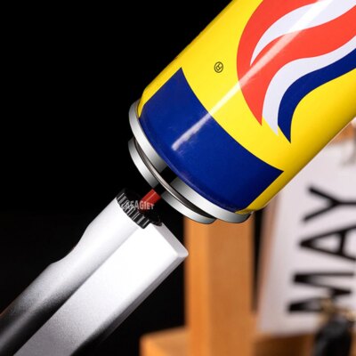 Briquet à gaz torche coupe-vent, tube injuste, tuyau turbo feu bleu droit, butane, briquet à flamme Jet, cadeau créatif pour fumeur, tous les jours