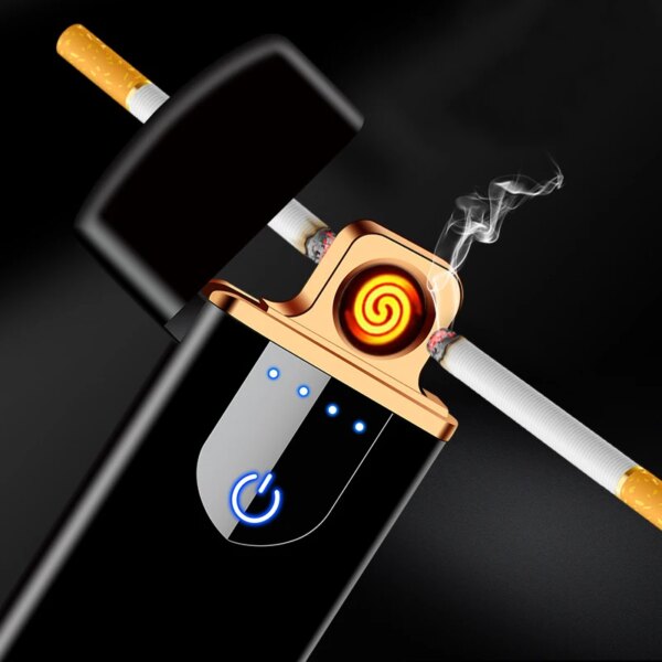 Briquet tactile aste USB, nouveau, coupe-vent, électronique, Laguna, accessoires de fumée, cadeau renard, 2023 – Image 2