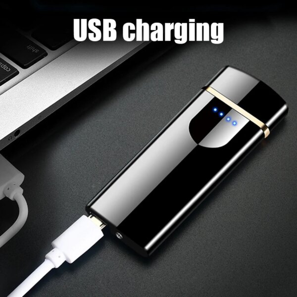 Briquet tactile aste USB, nouveau, coupe-vent, électronique, Laguna, accessoires de fumée, cadeau renard, 2023 – Image 3