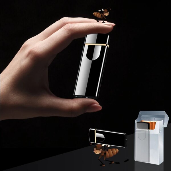 Briquet tactile aste USB, nouveau, coupe-vent, électronique, Laguna, accessoires de fumée, cadeau renard, 2023 – Image 5