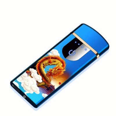 19010-285128.jpg Briquet tactile aste USB, nouveau, coupe-vent, électronique, Laguna, accessoires de fumée, cadeau renard, 2023