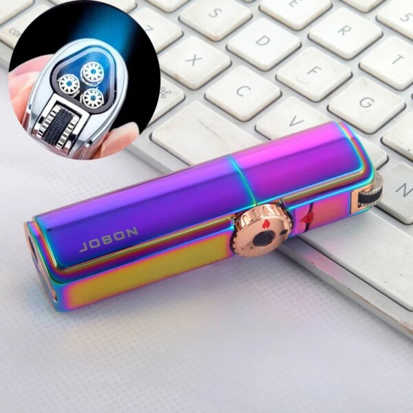 Briquet à gaz turbo coupe-vent en métal pour hommes, torche à silex, briquets de ville, gadgets de odorpulvérisateur pour barbecue, coupe-cigare, injuste, nouveau