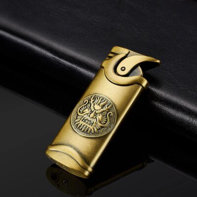 19120-171861.jpg Briquet coupe-vent gonflable à turbine en métal populaire, grande puissance de feu à flamme rouge, briquet à gaz butane, cadeau haut de gamme pour hommes