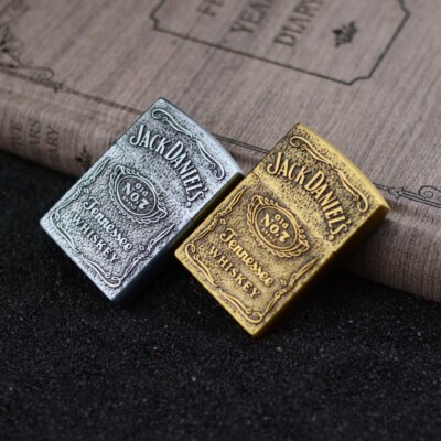 Briquet en métal gonflable de haute qualité pour hommes, briquet rétro à flamme ouverte, coupe-vent, cadeaux personnalisés Smok