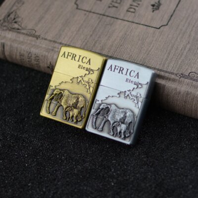 Briquet en métal gonflable de haute qualité pour hommes, briquet rétro à flamme ouverte, coupe-vent, cadeaux personnalisés Smok