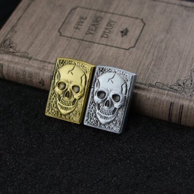 19186-8280fa.jpg Briquet en métal gonflable de haute qualité pour hommes, briquet rétro à flamme ouverte, coupe-vent, cadeaux personnalisés Smok