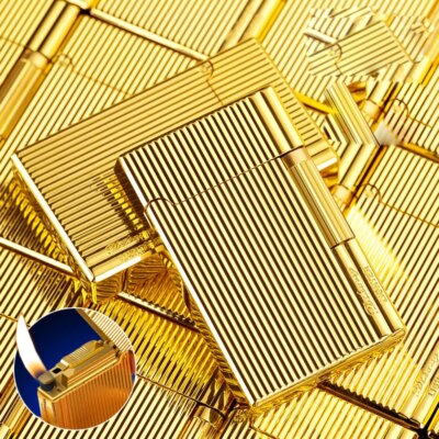 19188-d1b2ab.jpg Briquet carré à rayures en métal, briquet à gaz butane, roue créative, feu ouvert, bruyant, insolite, Laguna