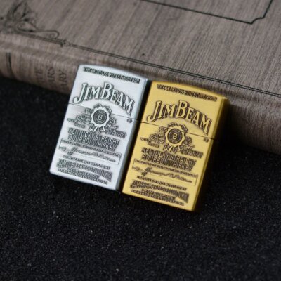 Briquet en métal gonflable de haute qualité pour hommes, briquet rétro à flamme ouverte, coupe-vent, cadeaux personnalisés Smok