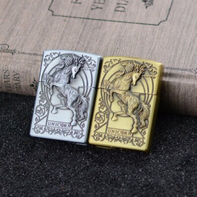 Briquet en métal gonflable de haute qualité pour hommes, briquet rétro à flamme ouverte, coupe-vent, cadeaux personnalisés Smok