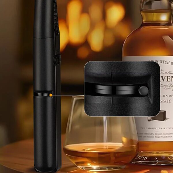 Briquet à gaz flamme à jet 1300 ℃, résistant à 360, turbo inversé, torche, quotidien, illable, butane, cuisine, barbecue, ville, odor, coupe-vent