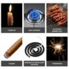 Briquet électronique USB long, coupe-vent, cuisinière à gaz, bougie, barbecue, cuisson en plein air, portable, allumage par impulsion, touriste de cuisine, périphérie