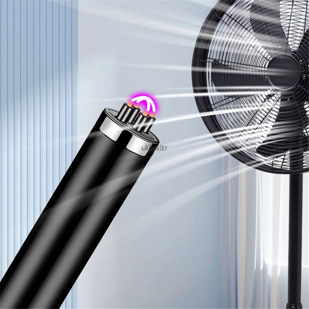 Briquet électronique USB long, coupe-vent, cuisinière à gaz, bougie, barbecue, cuisson en plein air, portable, allumage par impulsion, touriste de cuisine, périphérie – Image 2