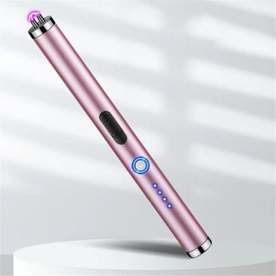 Briquet électronique USB long, coupe-vent, cuisinière à gaz, bougie, barbecue, cuisson en plein air, portable, allumage par impulsion, touriste de cuisine, périphérie