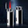 Briquet Turbo Jet en métal caralisé, torche butane compacte, Laguna, gaz kérosène, coupe-vent, or 1300 C, cadeau pour fumeur