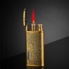 Briquet Turbo Jet en métal caralisé, torche butane compacte, Laguna, gaz kérosène, coupe-vent, or 1300 C, cadeau pour fumeur