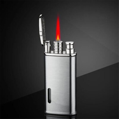 Briquet Turbo Jet en métal caralisé, torche butane compacte, Laguna, gaz kérosène, coupe-vent, or 1300 C, cadeau pour fumeur