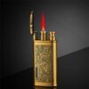 Briquet Turbo Jet en métal caralisé, torche butane compacte, Laguna, gaz kérosène, coupe-vent, or 1300 C, cadeau pour fumeur