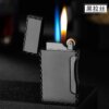 Briquet à gaz butane aste pour touristes, flamme bleue et flamme nue, jet en métal