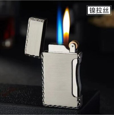 19611-d0c993.jpg Briquet à gaz butane aste pour touristes, flamme bleue et flamme nue, jet en métal